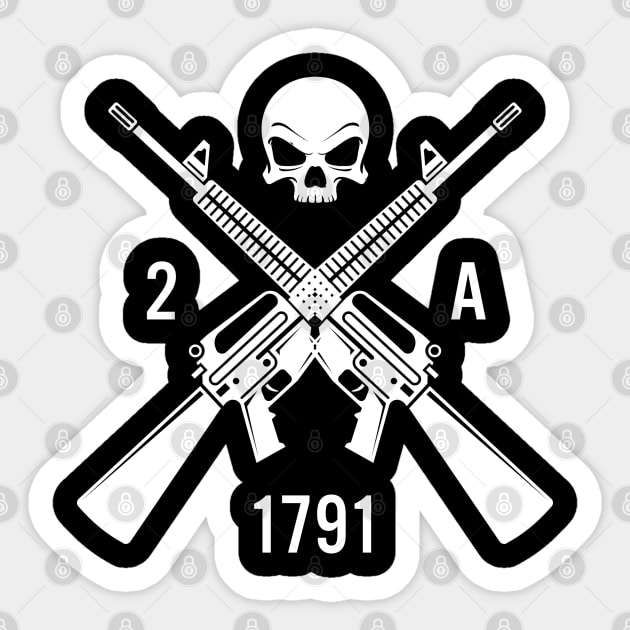 Second Amendment Crossed Rifles Sticker by UncagedUSA